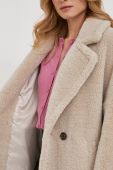 Пальто Joop! жіночий колір бежевий перехідний