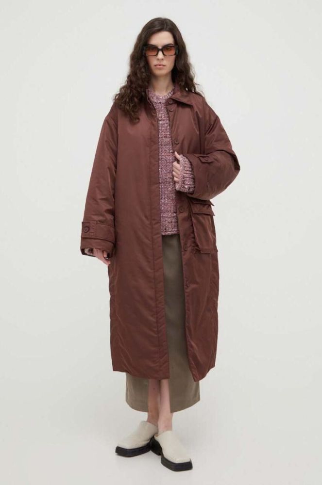Куртка Lovechild жіноча колір коричневий перехідна oversize (3634710) фото 2