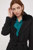 Пальто Artigli жіночий колір чорний перехідний