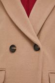 Пальто Artigli жіночий колір бежевий перехідний двобортний Пальто Artigli жіночий колір бежевий перехідний двобортний