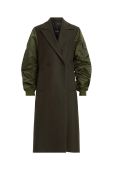 Пальто AllSaints WO103Z PAULAH COAT жіноче колір зелений перехідне