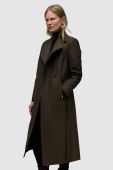 Пальто AllSaints WO127Z RILEY COAT жіноче колір зелений перехідне