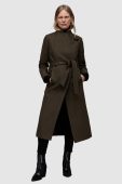 Пальто AllSaints WO127Z RILEY COAT жіноче колір зелений перехідне