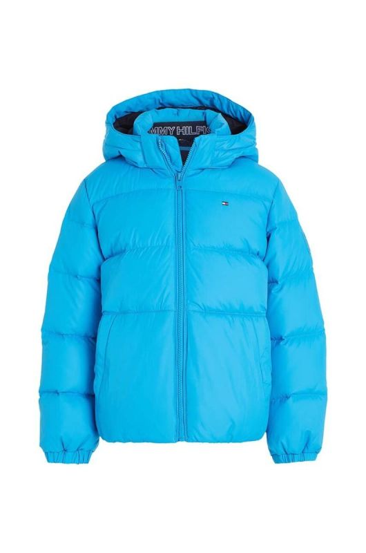 Дитяча пухова куртка Tommy Hilfiger колір блакитний (3379316)