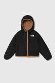 Дитяча двостороння куртка The North Face B REVERSIBLE NORTH DOWN HOODED JACKET колір коричневий