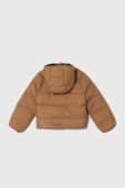Дитяча двостороння куртка The North Face B REVERSIBLE NORTH DOWN HOODED JACKET колір коричневий
