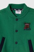 Дитяча кофта Fila TEISTUNGEN колір зелений візерунок