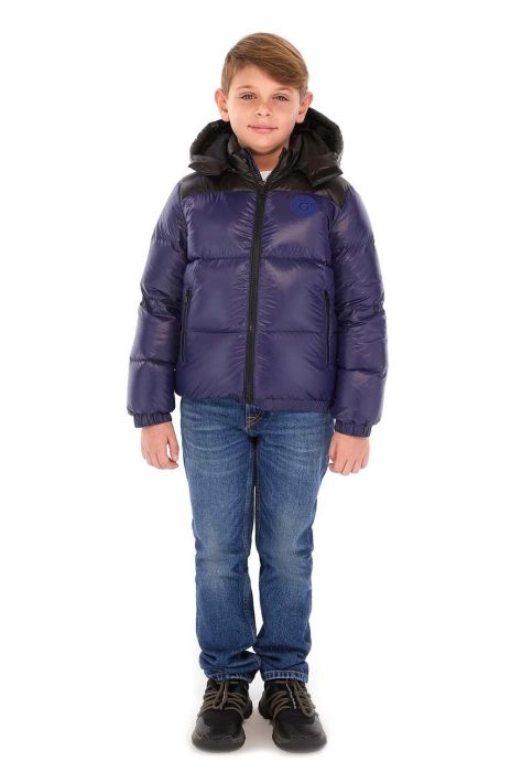 Дитяча пухова куртка Guess колір блакитний