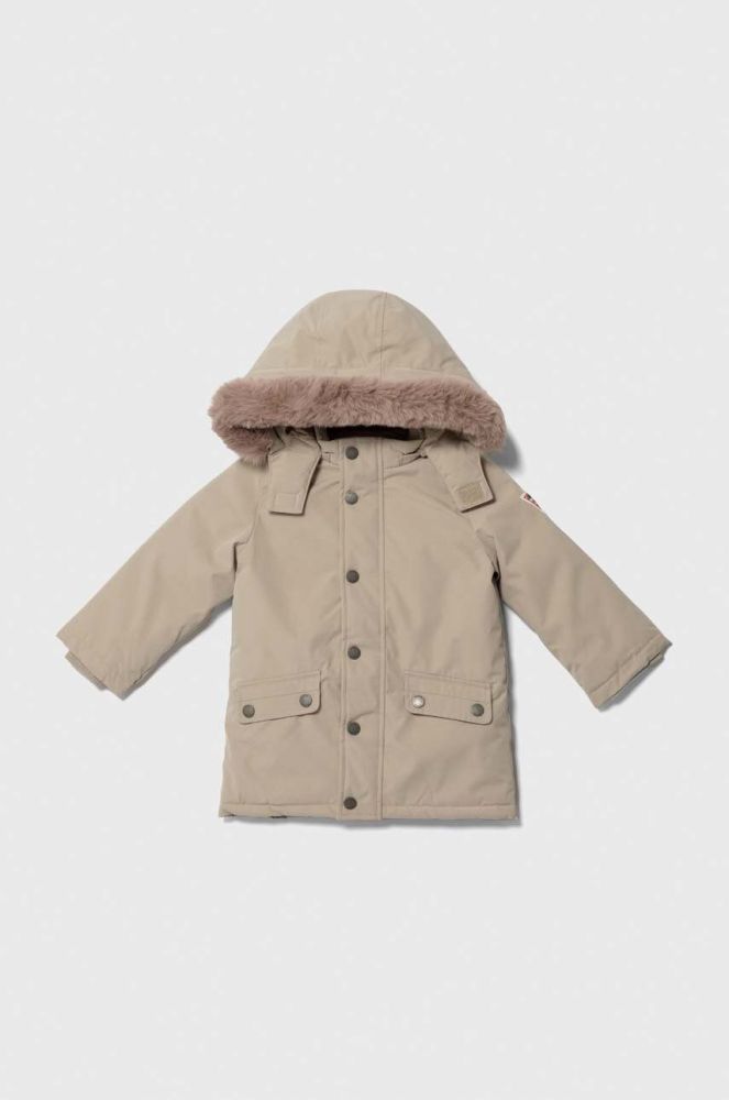 Дитяча пухова куртка Guess колір бежевий (3567283)