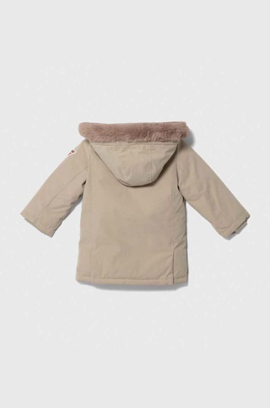 Дитяча пухова куртка Guess колір бежевий (3567283) фото 2