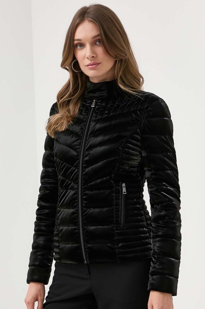 Куртка Guess жіноча колір чорний перехідна (3335228)