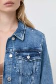 Джинсова куртка Guess жіноча перехідна колір блакитний (3500461)