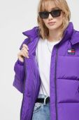 Пухова куртка Tommy Jeans жіноча колір фіолетовий зимова (3374842)