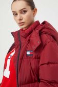 Пухова куртка Tommy Jeans жіноча колір бордовий зимова (3374867)