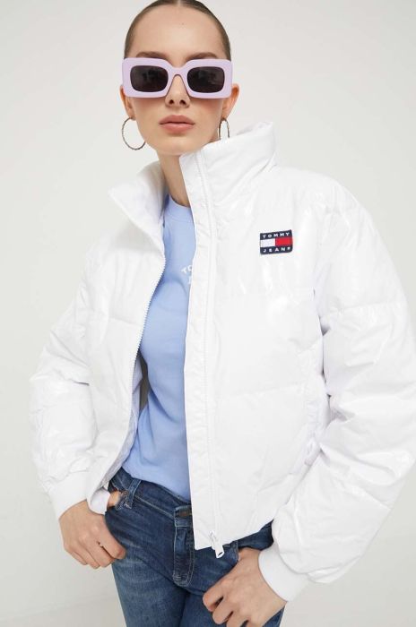 Куртка Tommy Jeans жіноча колір білий зимова oversize (3369602)