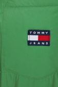 Двостороння куртка Tommy Jeans жіноча колір зелений перехідна oversize