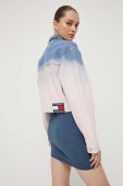 Джинсова куртка Tommy Jeans жіноча перехідна oversize колір барвистий (3366120)