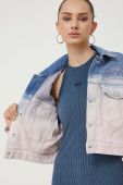 Джинсова куртка Tommy Jeans жіноча перехідна oversize колір барвистий (3366120)