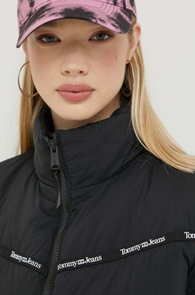 Куртка Tommy Jeans жіноча колір чорний зимова oversize (3329989) фото 5