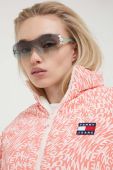 Двостороння куртка Tommy Jeans жіноча колір рожевий зимова