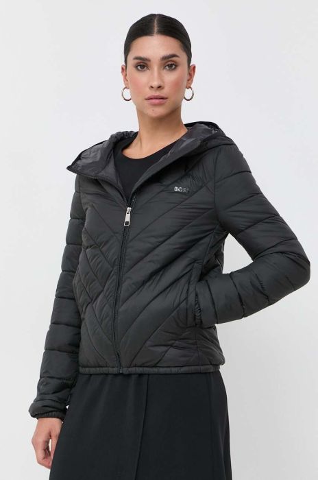 Куртка BOSS жіноча колір чорний перехідна (3322086)