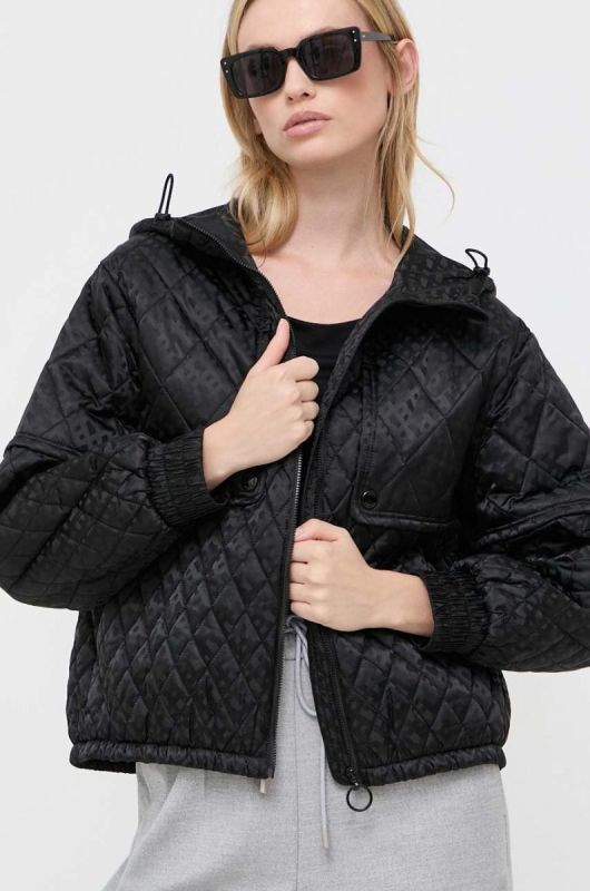 Куртка BOSS жіноча колір чорний перехідна oversize (3492692) фото 2