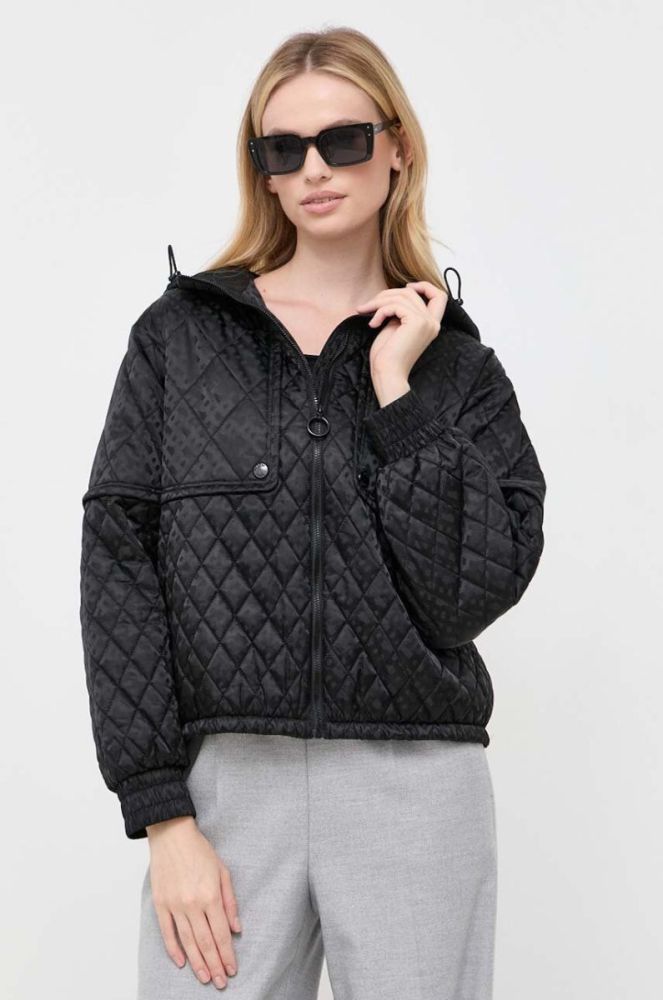 Куртка BOSS жіноча колір чорний перехідна oversize (3492692) фото 4
