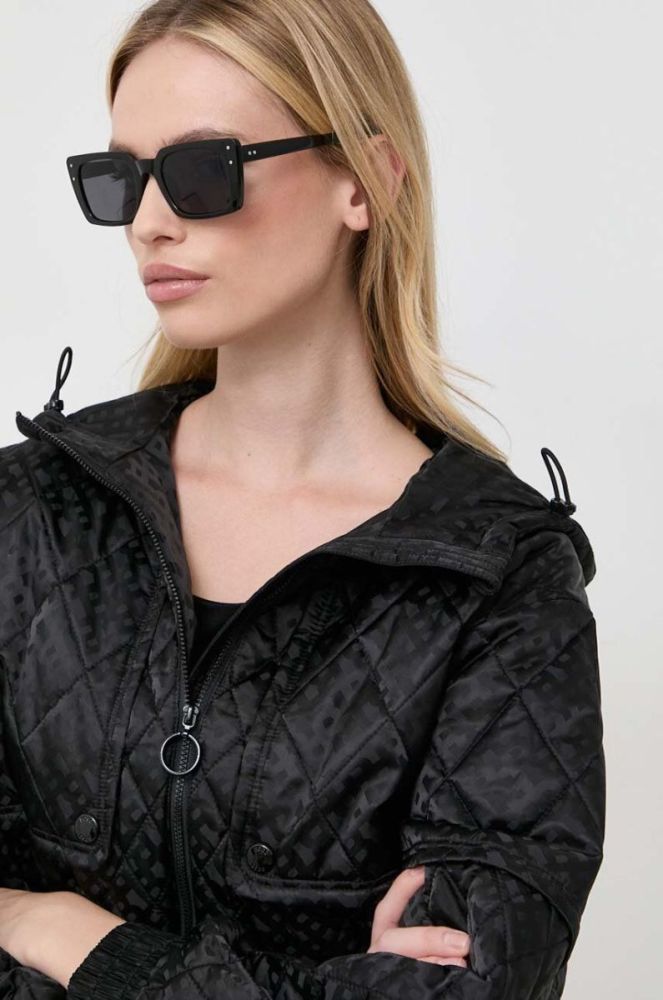 Куртка BOSS жіноча колір чорний перехідна oversize (3492692) фото 5