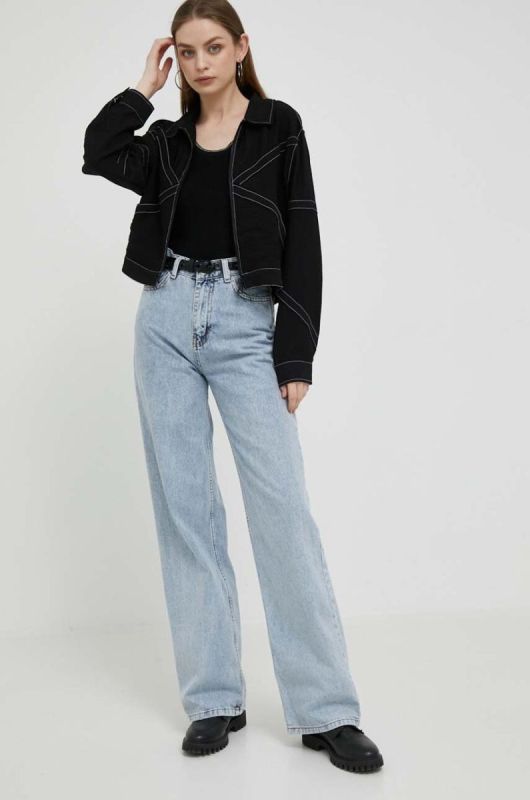 Куртка Dkny жіноча колір чорний перехідна (3299239) фото 2