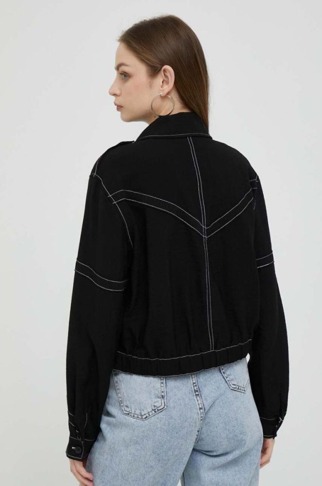 Куртка Dkny жіноча колір чорний перехідна (3299239) фото 3