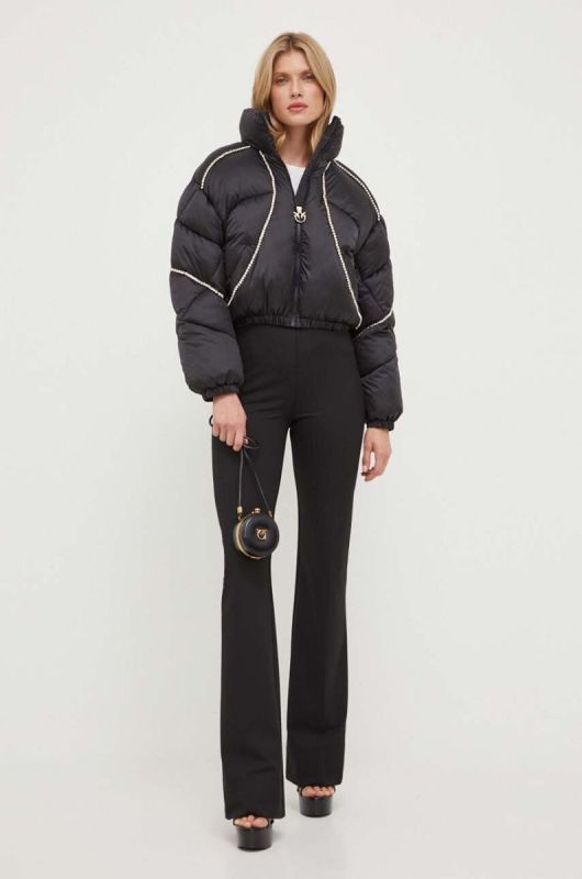 Куртка Pinko жіноча колір чорний зимова oversize (3441971) фото 2