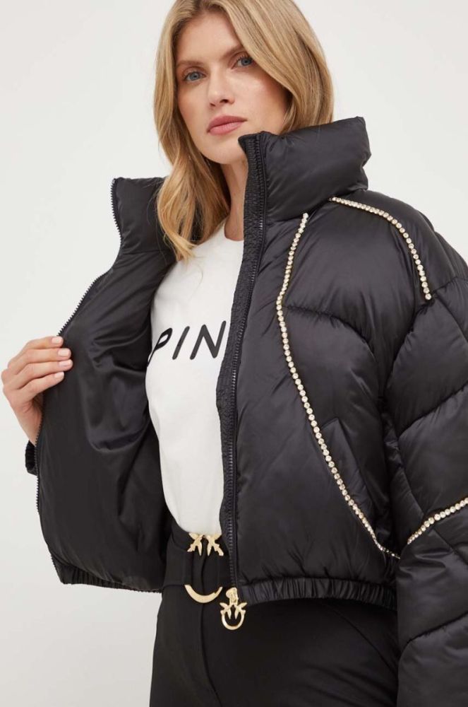 Куртка Pinko жіноча колір чорний зимова oversize (3441971) фото 7