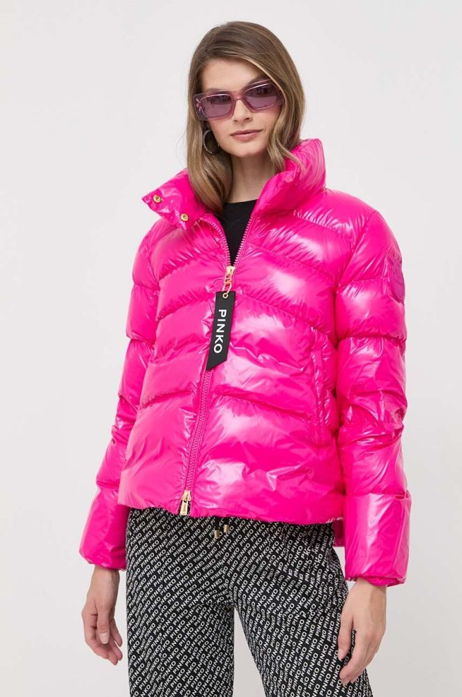 Куртка Pinko жіноча колір рожевий зимова (3441975)