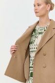 Вовняна куртка Weekend Max Mara колір коричневий перехідна