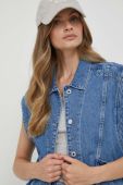 Джинсова безрукавка Pepe Jeans Olivia Pleat жіноча перехідна колір блакитний