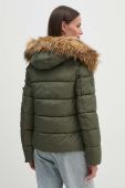 Куртка-бомбер Alpha Industries Hooded Puffer Wmn жіноча колір зелений перехідна oversize