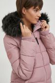 Куртка Alpha Industries Hooded Puffer Wmn жіноча колір рожевий зимова
