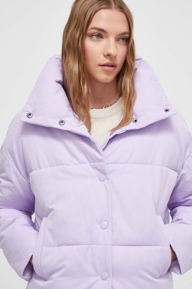 Куртка Billabong жіноча колір фіолетовий зимова oversize фото 4