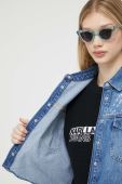 Джинсова куртка Karl Lagerfeld Jeans жіноча перехідна колір блакитний (3360156)