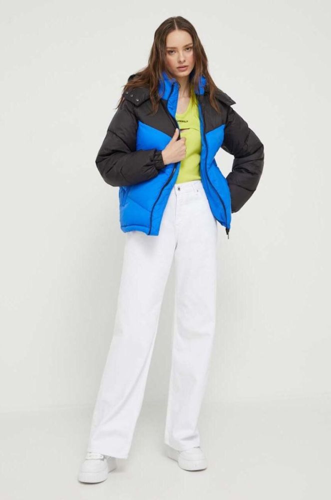 Куртка Karl Lagerfeld Jeans жіноча зимова колір барвистий (3434211) фото 2