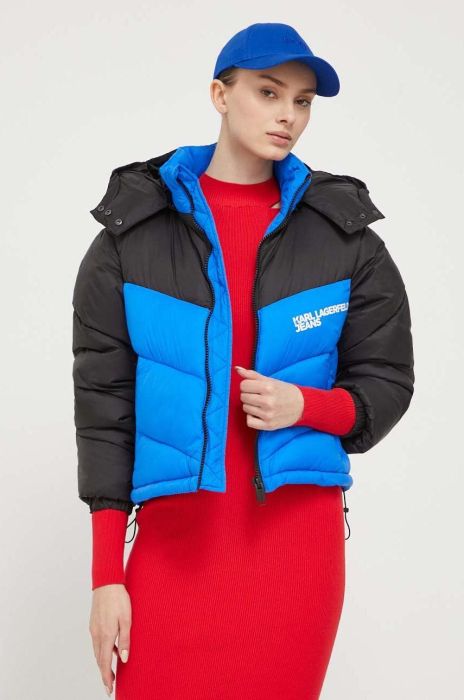 Куртка Karl Lagerfeld Jeans жіноча колір чорний зимова oversize (3379399)