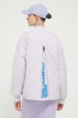 Куртка Karl Lagerfeld Jeans жіноча колір фіолетовий перехідна