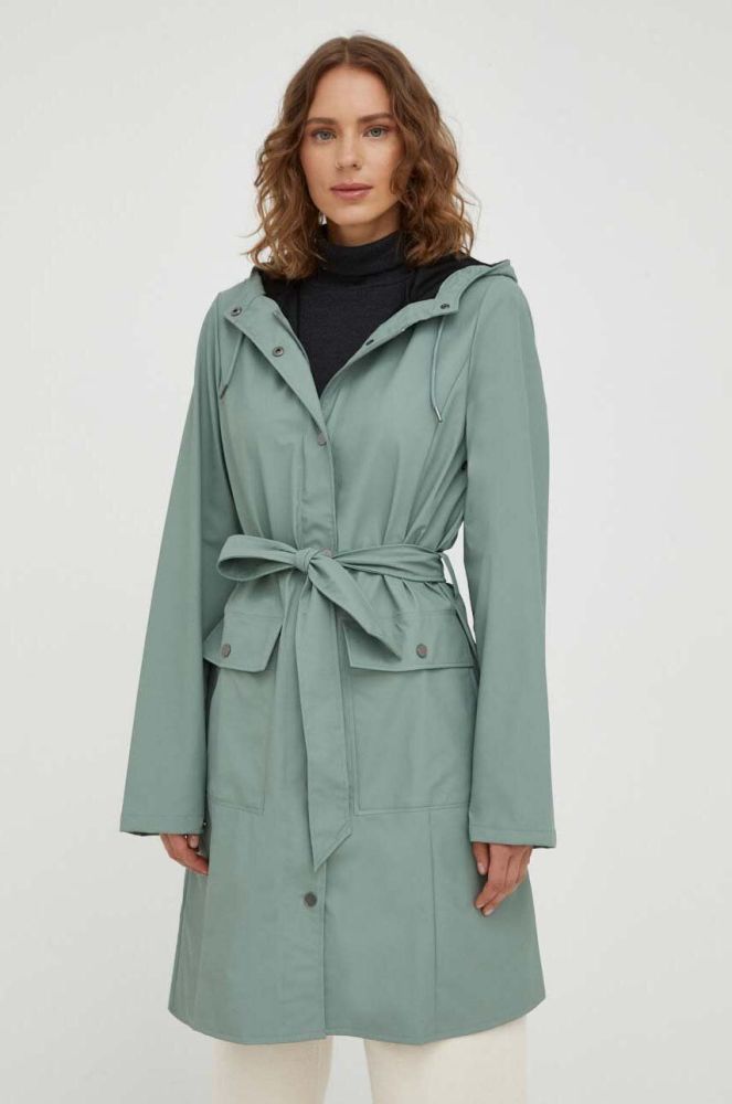 Дощовик Rains 18130 Jackets жіноча колір зелений перехідна (3508878)