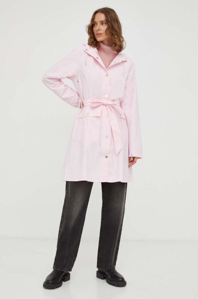 Дощовик Rains 18130 Jackets жіноча колір рожевий перехідна