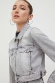Джинсова куртка Patrizia Pepe жіноча колір сірий перехідна