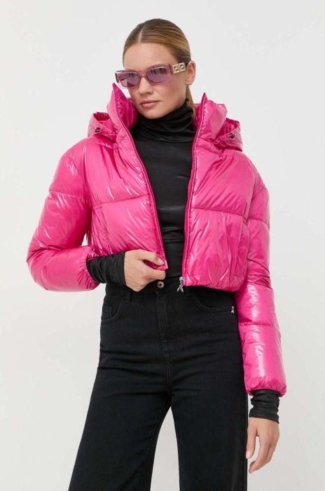 Куртка Patrizia Pepe жіноча колір рожевий перехідна