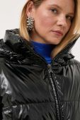 Куртка Patrizia Pepe жіноча колір чорний перехідна (3389149)