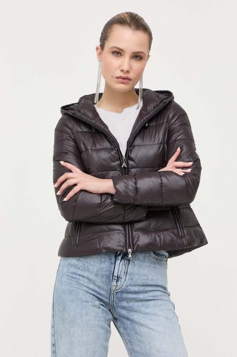 Куртка Patrizia Pepe жіноча колір чорний перехідна (3385826)