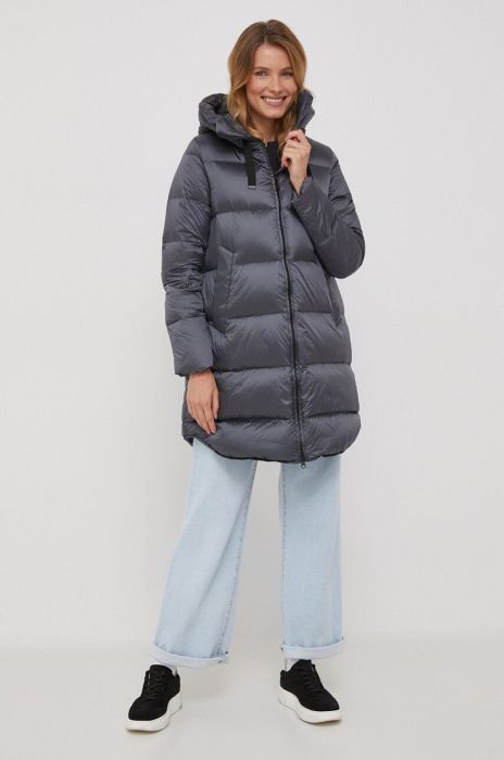 Пухова куртка Bomboogie жіноча колір сірий зимова