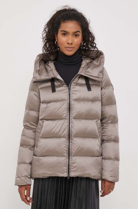 Пухова куртка Bomboogie жіноча колір коричневий зимова (3582477)
